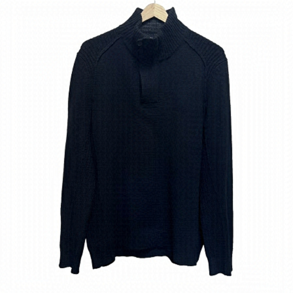 Ted Baker London Black Lambswool Cashmere Pullover Sweater Size 5 = XL
